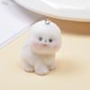 Resin Flocking Cute Three-dimensional Cat Keychain Pendant Car Key Chain Pendant Bag Pendant