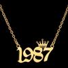 Персонализированные ожерелья с номером года для женщин на заказ 1986 1993 1999 2003 2019