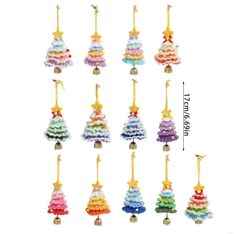 Knitted Christmas Tree Hanging Pendant Decoration With Accent Party Car Interior Decoration