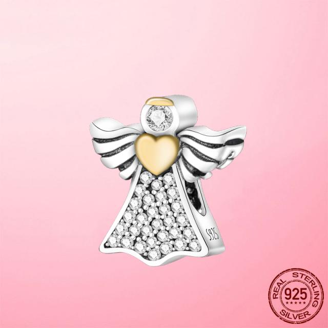 925 Sterling Silver O Pendant Love Heart Snake CZ Clip Charm Beads Fit Original Women Bracelet Bangle Silver 925 Jewelry