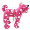 Yayoi Kusama Plush Toy Strap Accessory, RING-RING TOKO-TON Plush Mascot Keychain for Smartphones (Pink)