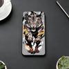 Мультяшный свирепый тигр Чехол для телефона для Samsung S25, S24, S21, S22, S23, S30, Ultra, S20, Plus, Fe, Мягкий силиконовый черный чехол