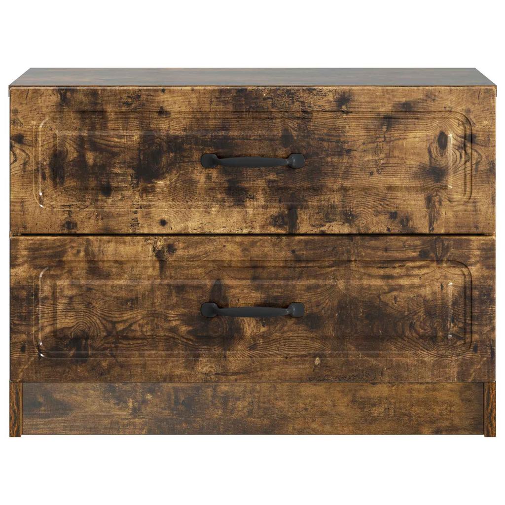 Nightstand Smoked Oak 62 x 34.5 x 44.5 cm Engineered Wood