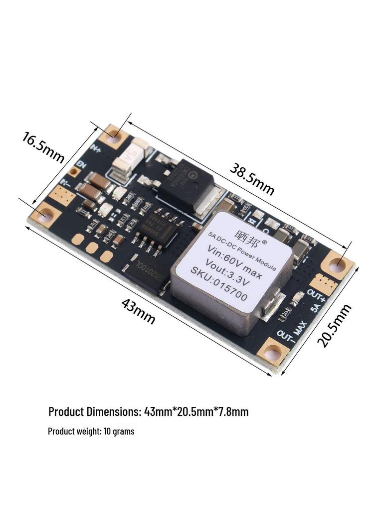 High-Power DCDC Buck Converter: 60V/48V/36V Input to 24V/12V/5V Output