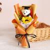 Plush Bear Doctoral Bear Bouquet Bouquet Decoration Crochet Flowers Bouquet  Student Gift