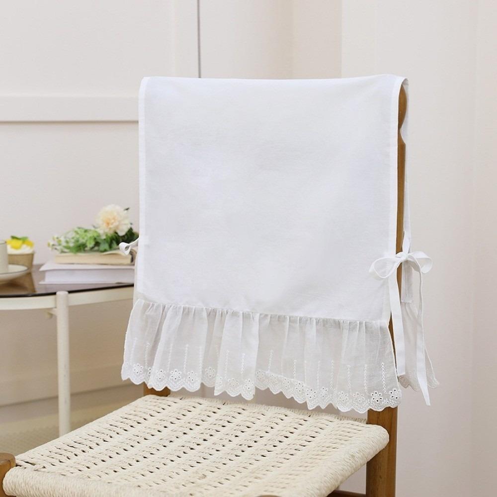 White Chair Back Cover Household Chair Backrest Cover Simple Chair Covers Wedding Decoration