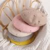 Solid Color Children's Beret Pearl Painter Hat Fashion Baby Wool Hat  Kid