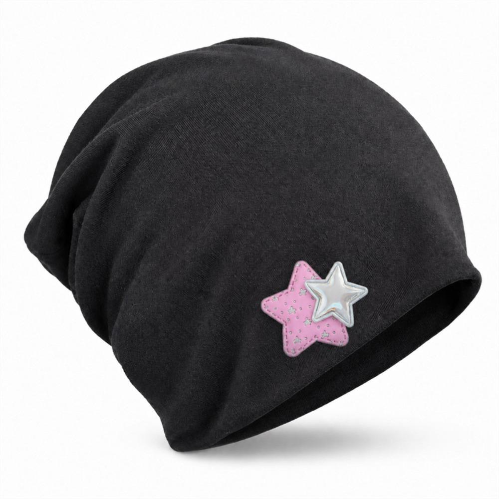 Elastic Women's Beanie Hat Star Pattern Winter Warm Hat Slouchy Skull Cap Air-Conditioned Rooms