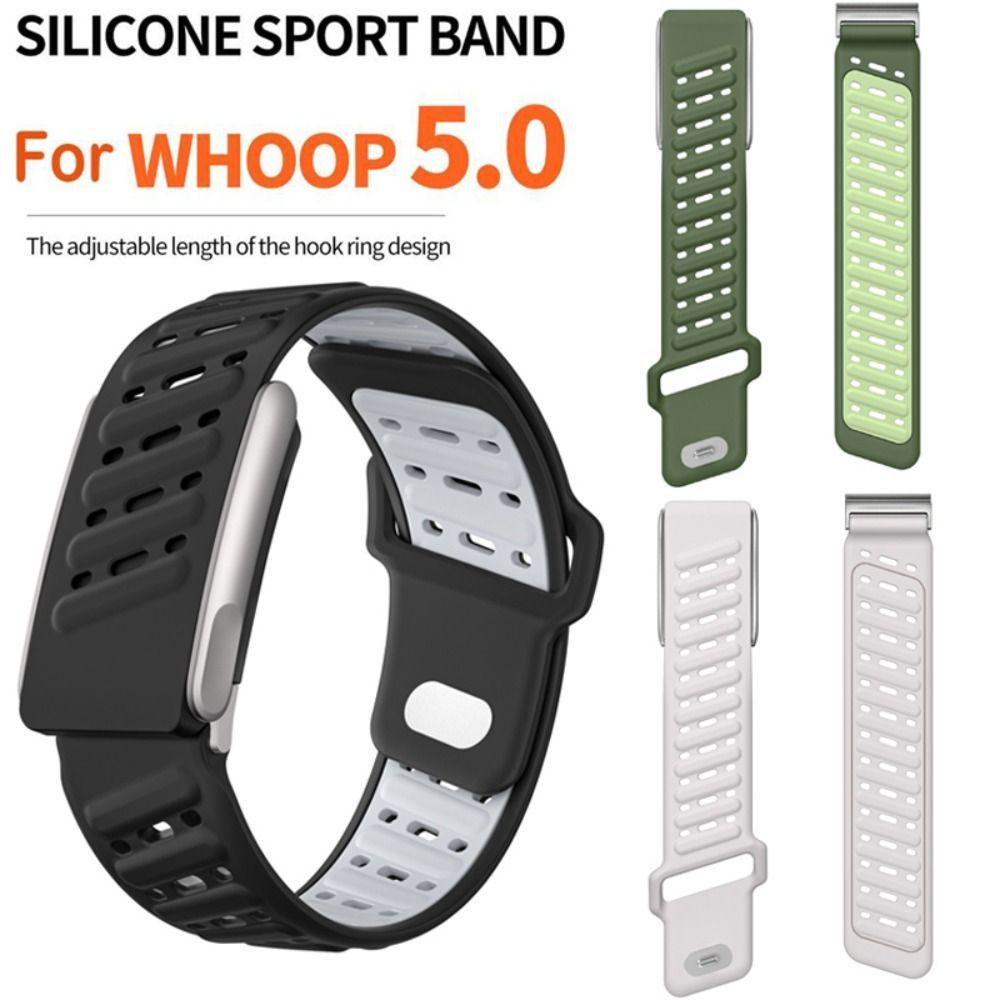 Silicone Replacement Strap Soft Tracker Strap for Whoop 5.0 Life MG/One/Peak Women Men