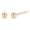 K10PG Pink Gold Round Ball Ball Sold As a Pair for Both Made In Yokomountain Earrings, 3mm, Earrings, 10K, Ears, Japan, (fitted Catch)
