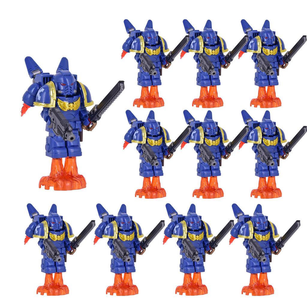 1Pcs New Knights War Angels Ultramarines Templars War Soldiers Mini Action Figures Model Building Blocks Bricks Kids Toys Gift