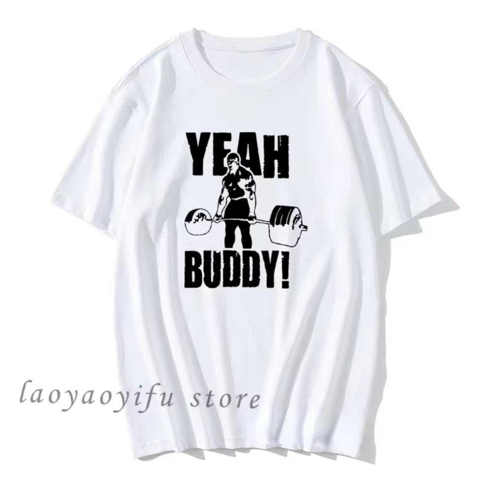 Мужская спортивная футболка Yeah Buddy Ронни Колеман Бодибилдинг Графические футболки Мужские Повседневные Модные Топы Ropa Hombre Лето XS-4XL