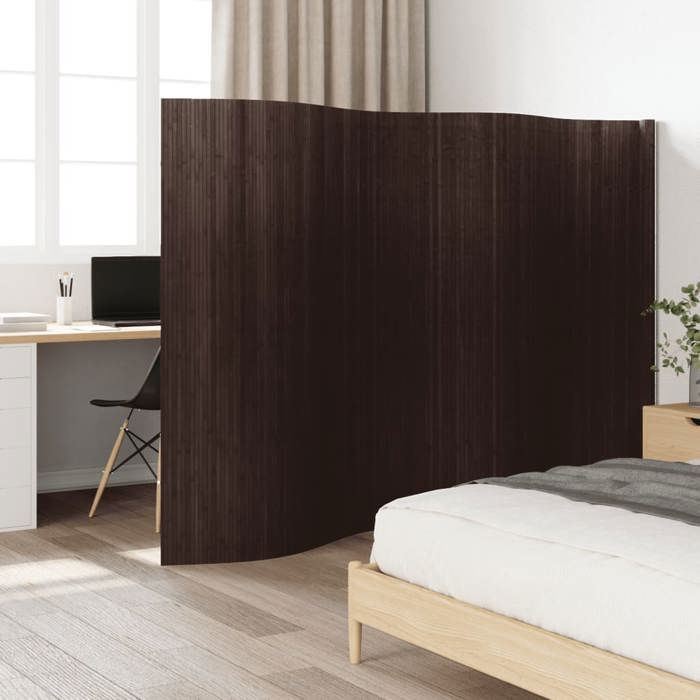 VidaXL Dark Brown Room Divider 165x400 Cm Bamboo, Room Partition Screen, Office Partition, Screen of 377002