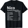NICO Nutrition Забавная Подарочная Идея на День Рождения Персонализированное Имя Футболка