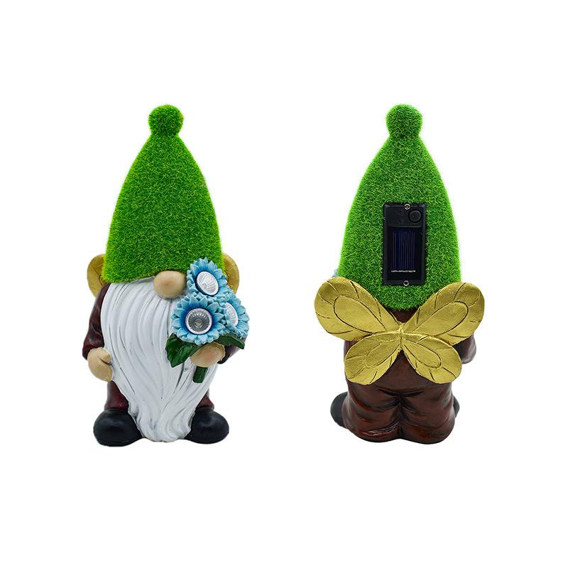 Открытый солнечный садовый орнамент гном карлик патио украшения изделия из смолы садовые фонари