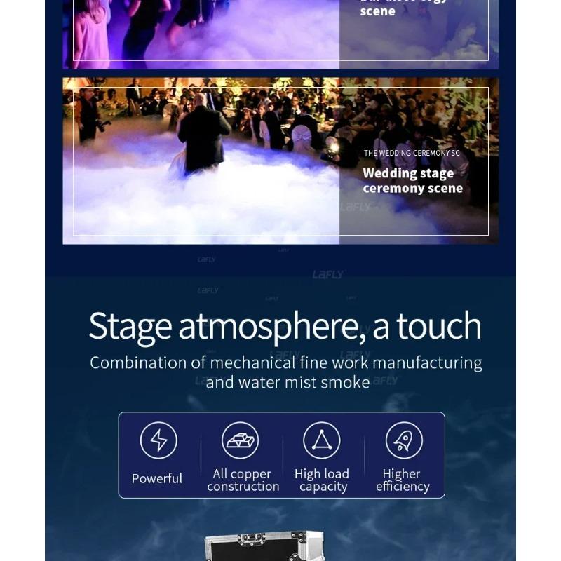 Ships from EU,5000W Water Fog & Low Lying Smoke Machine - DMX-Controlled Stage Equipment for Weddings, Parties, Discos & Performances