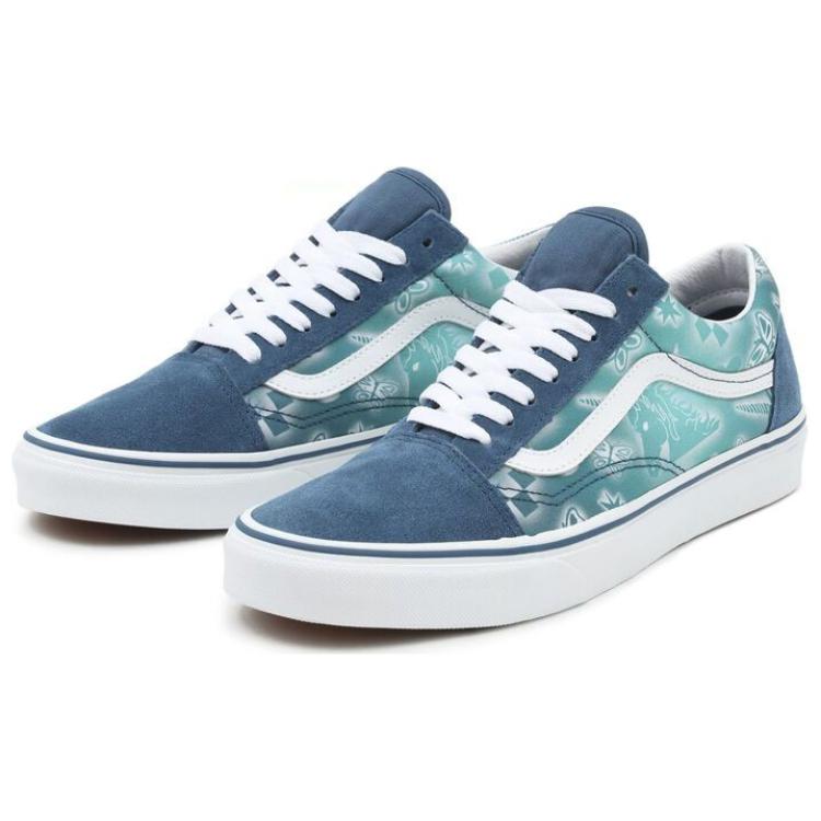 Vans Old Skool Холщовые Низкие Кеды для Скейтбординга Унисекс Синий Белый VN0A3WKT4PC
