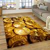 Bitcoin 3D Virtual Currency NFT Area Rug Carpet for Bedroom Living Room Home Sofa Decoration,Children Game Large Decor Floor Mat