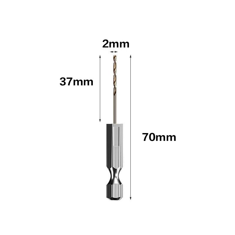 3PCS Hex Shank Twist Drill Bit Set Wood Metal Hole Cutter Core Drilling Tool Cobalt Drill Bits 1.5/2/2.5 mm HSS