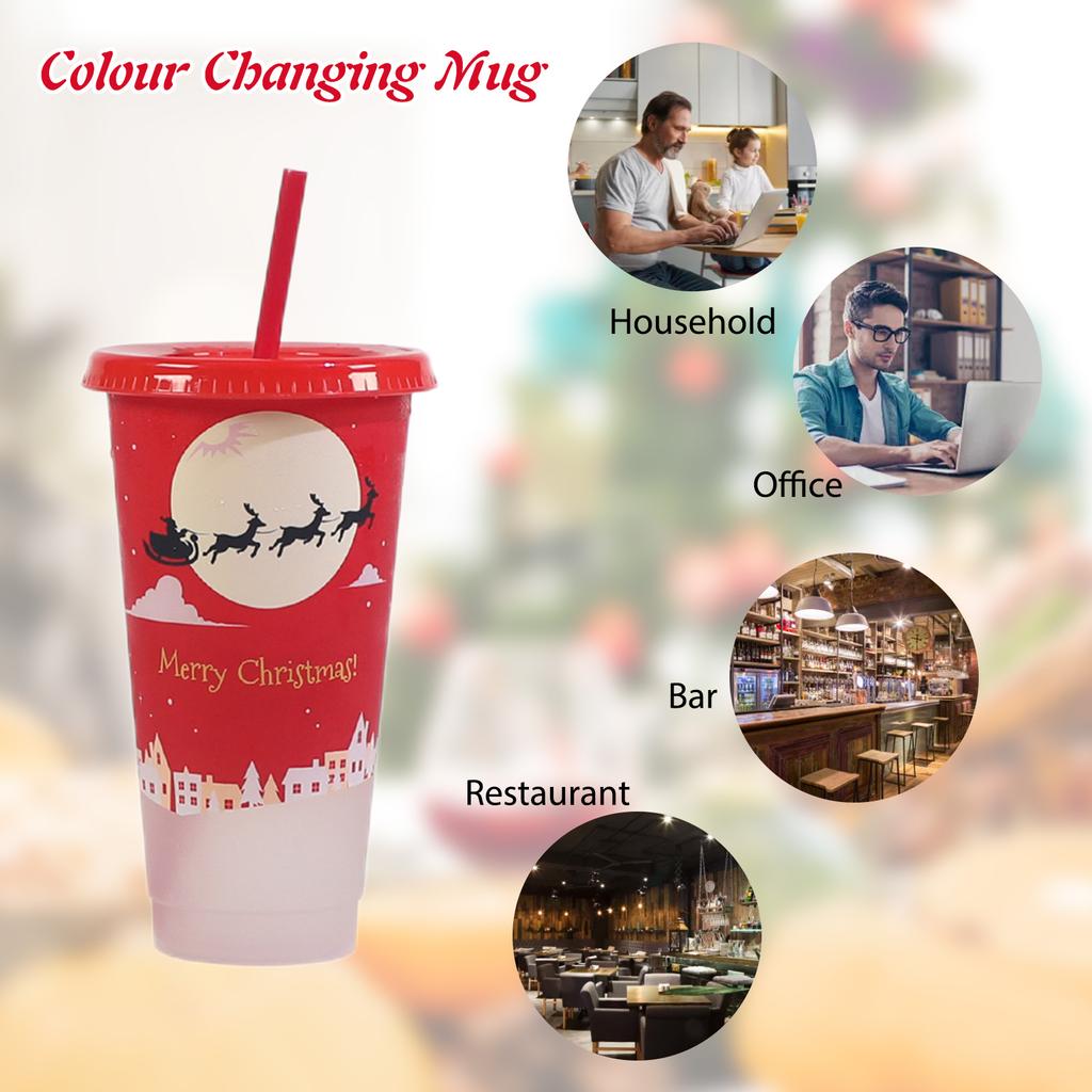 710 мл многоразовые с соломинками, креативные чашки для воды, меняющие цвет, чашка с крышкой, волшебный пластик, меняющий цвет холодной воды