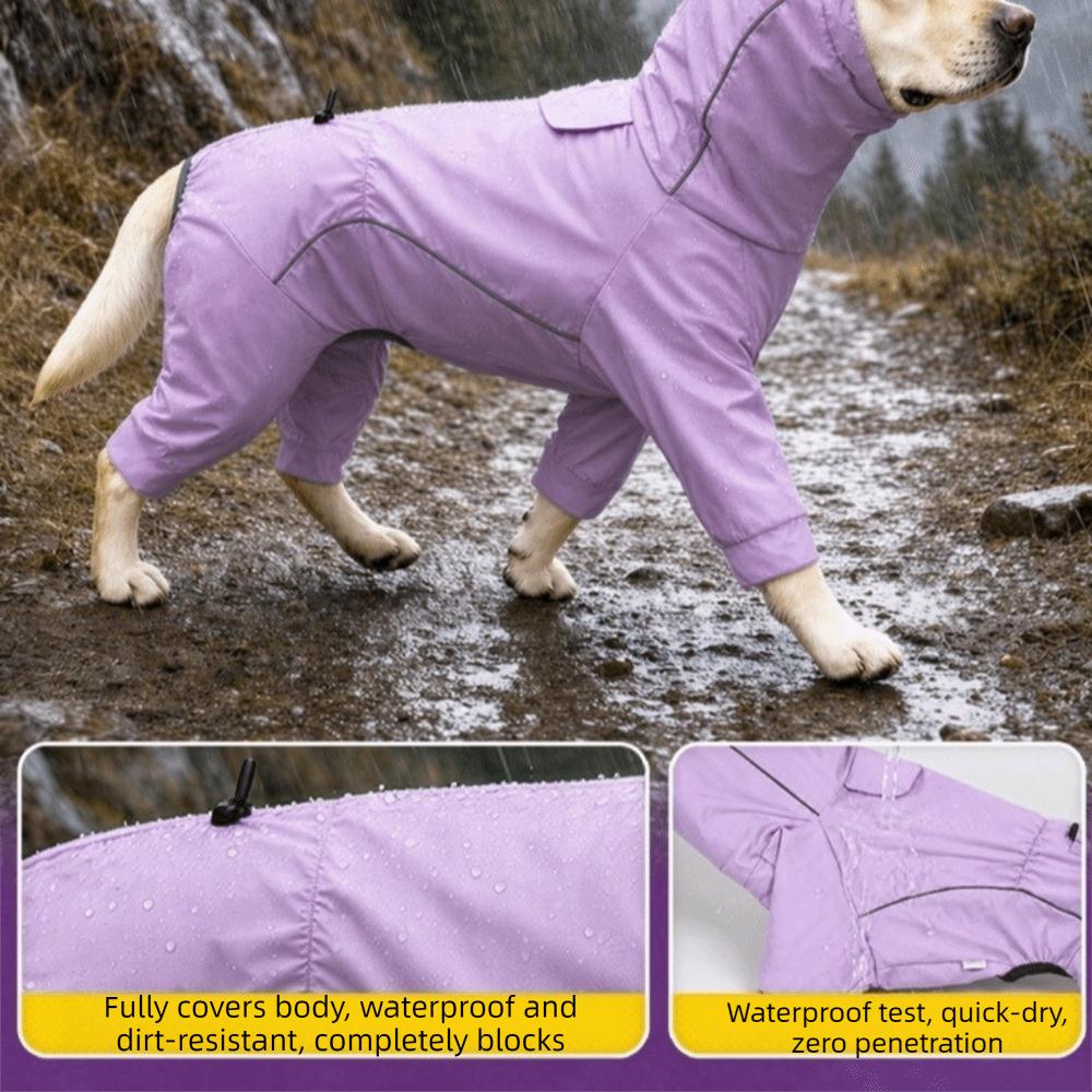 Waterproof Dog Hooded Raincoat Windproof Dog Rain Jacket Pet Waterproof Clothes Outdoor