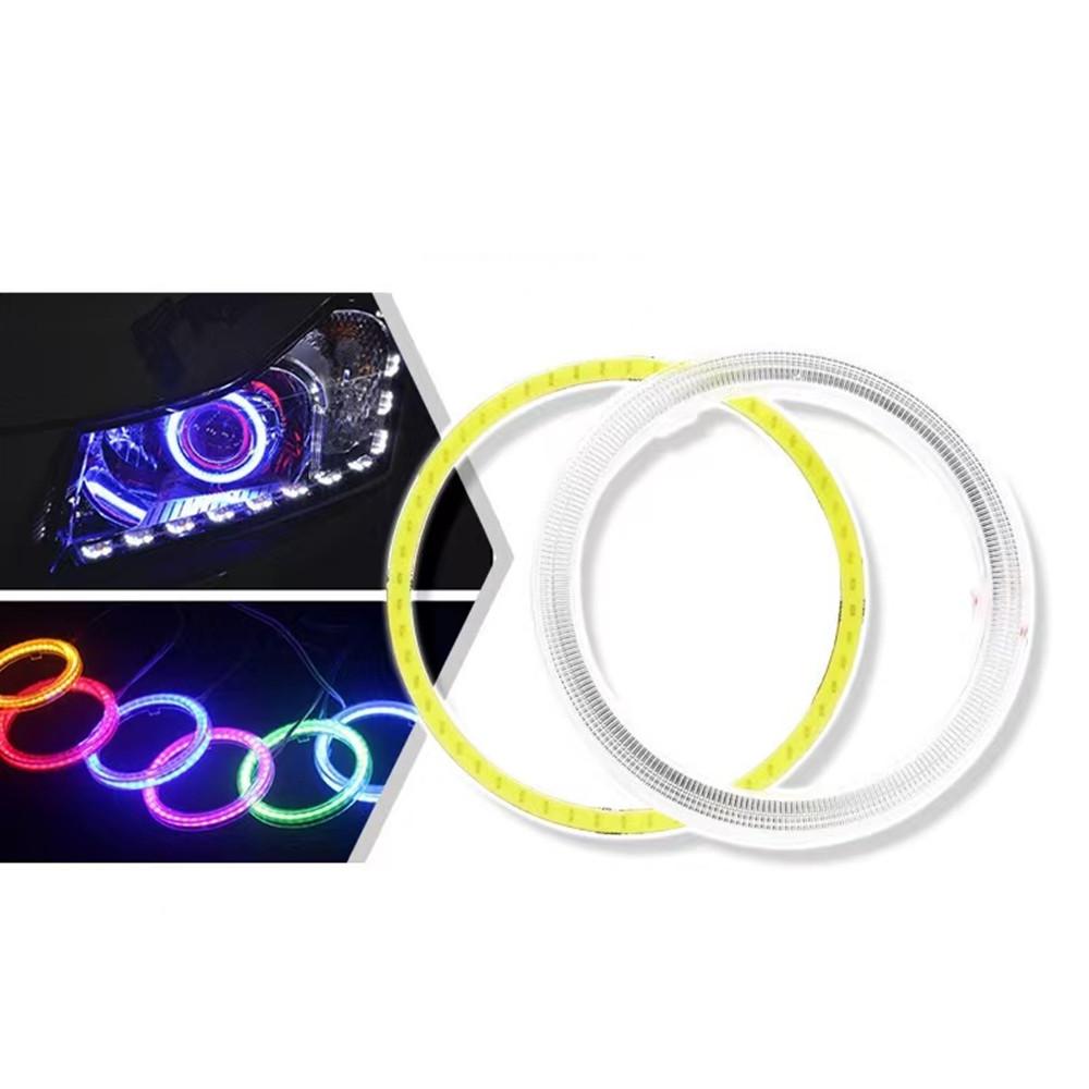 Cyberpunk Mask COB LED Angel Eye Light Bulb Circular Halo Light 12V 23A DIY Decorative Light 70mm Diameter Accessories with Batt