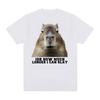 Idk How Much Longer I Can Slay Capybara Funny Meme T Shirts Men Retro Fashion High Quality Oversized Cotton T-shirt Tops Unisex