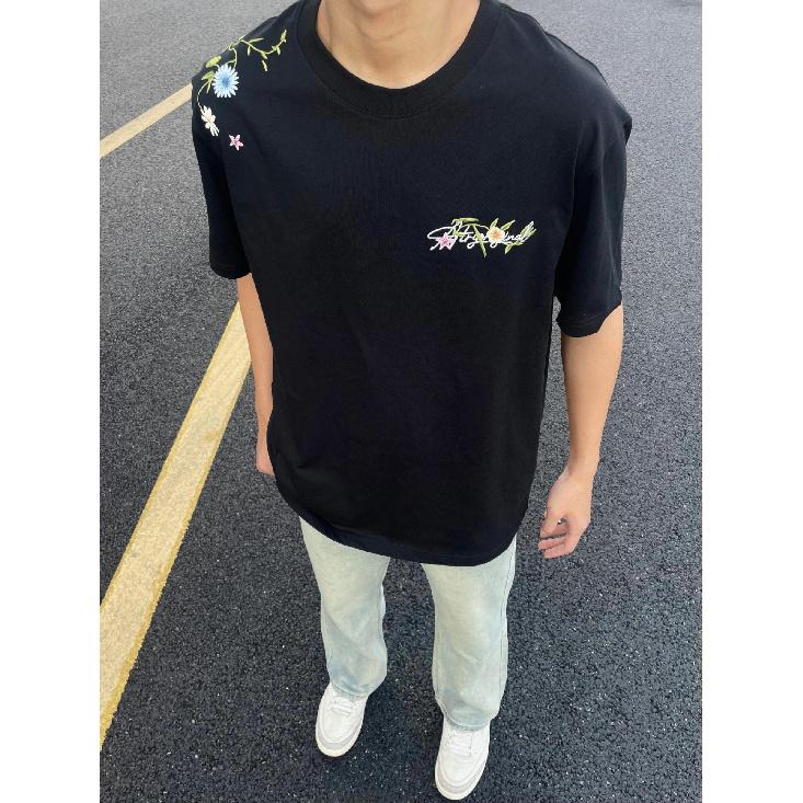 Футболка с коротким рукавом летняя мужская свободная американская принт повседневная верхняя одежда с коротким рукавом