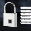 Бесключевой USB Перезаряжаемый Замок с Отпечатком Пальца Умный Дом Навесной Замок Водонепроницаемый Замок для Двери Быстрая Разблокировка Портативный Противоугонный Навесной Замок