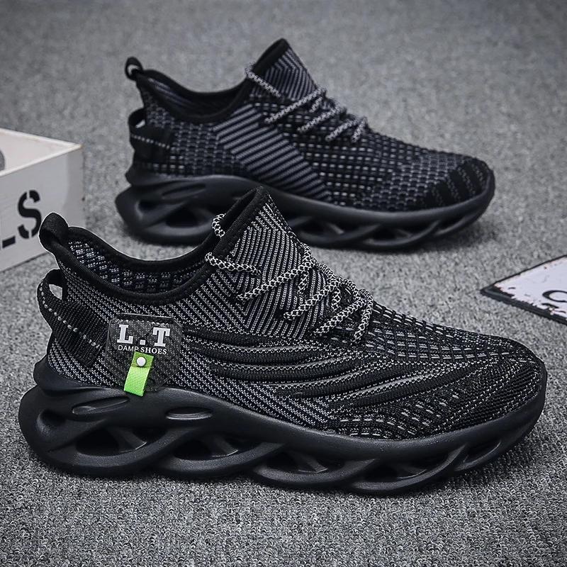 New White Running Shoes for Men Breathable Sports Shoes Light Weight Fashion Summer Breathable Sneakers for Men Plus Size 36-48