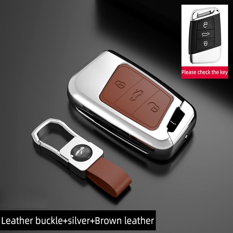 Чехол-держатель для дистанционного ключа автомобиля из цинкового сплава, брелок для Volkswagen Magotan Passat B8 Golf для Skoda Superb A7, аксессуары оптом