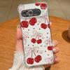 Чехол с бантами и вишневым узором для Google Pixel 9 Pro XL 9A, противоударный, из ТПУ и силикона, прозрачный, мягкий