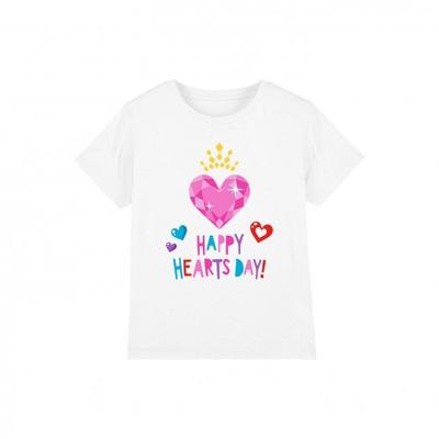Футболка ко Дню святого Валентина с надписью «Happy Hearts Day» для детей