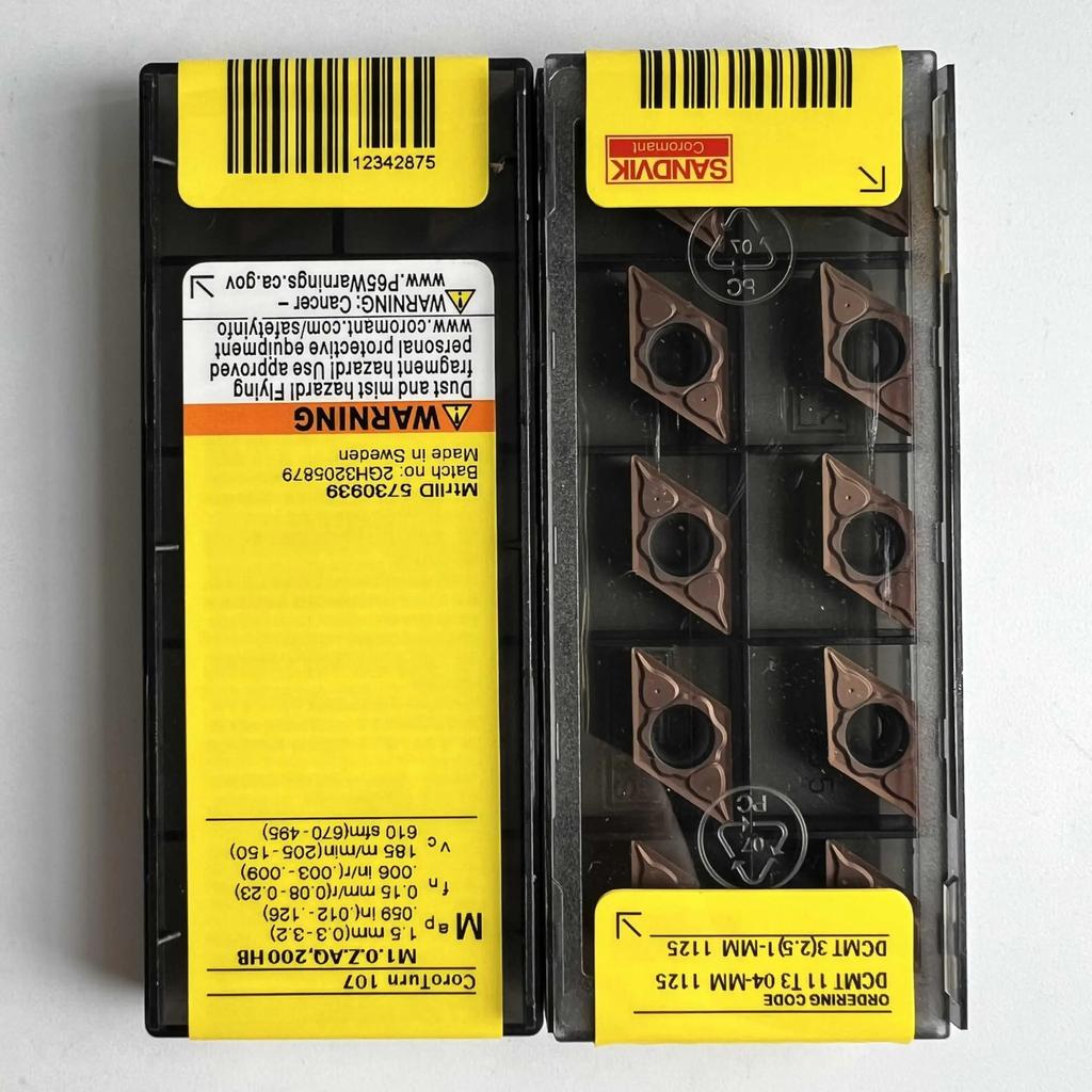 Original Sandvik / DCMT11T304-MM 1125 / CNC Lathe Carbide Blade 10 Pcs