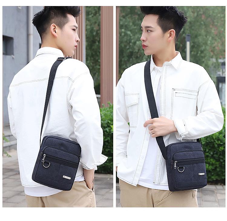 Мужская парусиновая многофункциональная сумка кроссбоди и на плечо - Унисекс повседневная сумка