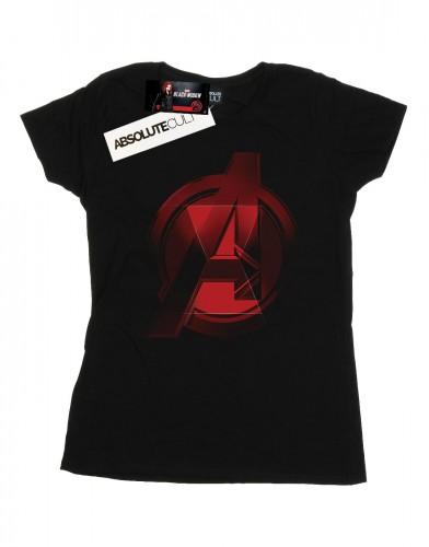 Marvel Womens/Ladies Black Widow Movie Avengers Logo Cotton T-Shirt