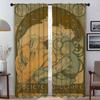 Альфонс Муха Домашний интерьер Шторы для гостиной Шторные шторы Жалюзи Перегородка Тюль для спальни Украшение на Хэллоуин