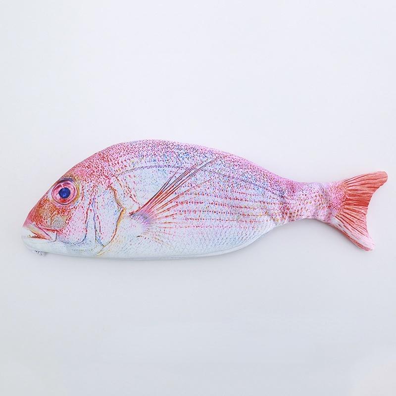 1 шт.. сумка-органайзер в форме рыбы, чехол-карандаш с молнией, косметичка, забавная сумка, канцелярские принадлежности, школьные принадлежности