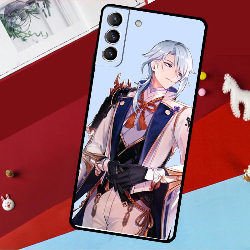 Чехол Genshin Impact Kamisato Ayato для Samsung Galaxy S26 S25 S24 S21 S22 S23 Ultra S10 Plus S20 FE S25 FE