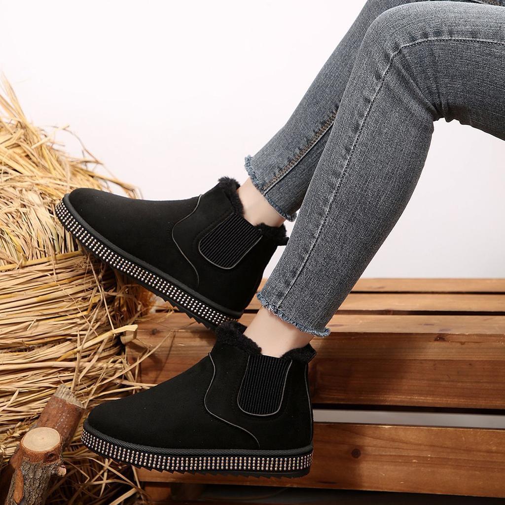 Fashion Warm Flat-bottomed Short Boots for Children To Wear 2025 Autumn and Winter New Comfortable and Versatile Casual Snow Boots for Women