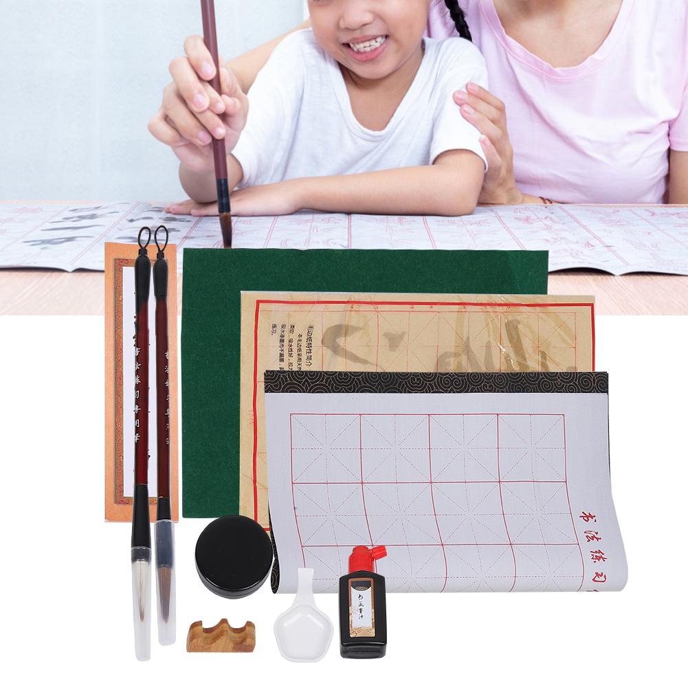 Набор кистей для каллиграфии, кисти с волками, многократное использование, студенческая практика, ткань для письма на воде