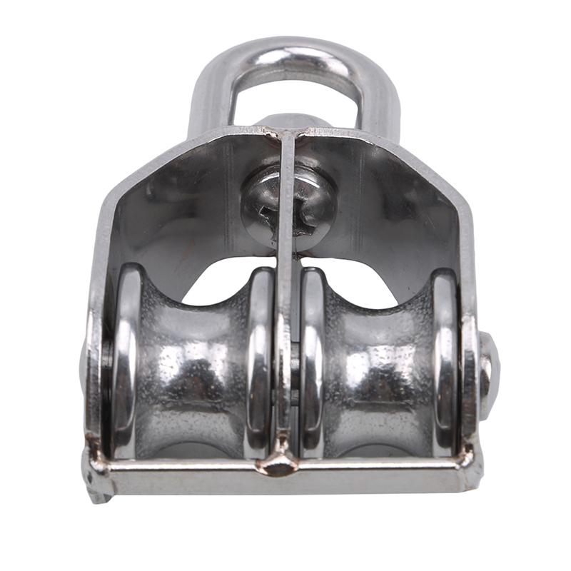 Stainless Steel Single Wheel Swivel Pulley Block Lifting Rope Chain Traction Fixed Lifting Pulley
