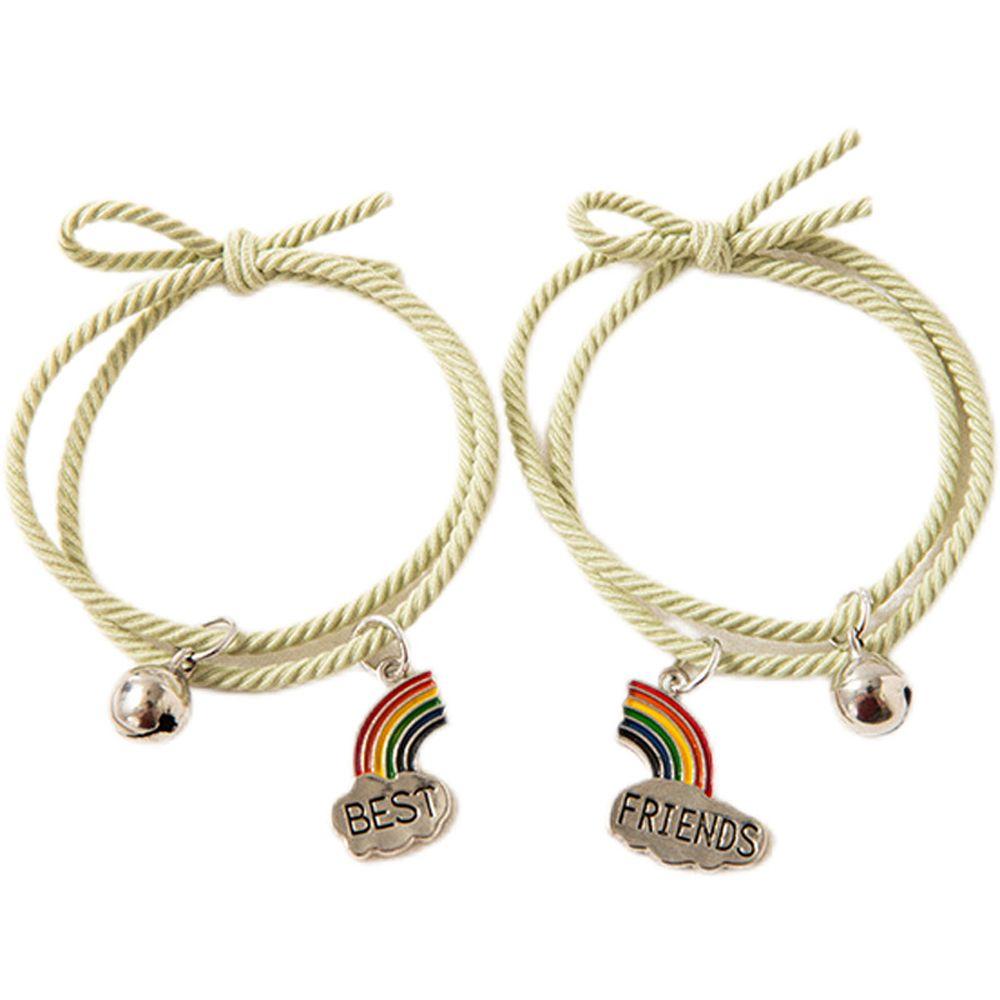 Подвеска из веревки для волос, плетеная веревка, лучшие браслеты для друзей, повязки для волос, браслеты, украшения Радуга