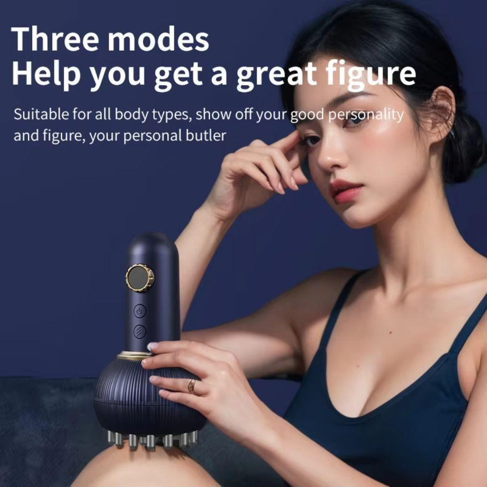Smart Vibrating EMS Microcurrent Massager Wireless Design Guasha Scraping Brush  Health Maintenance