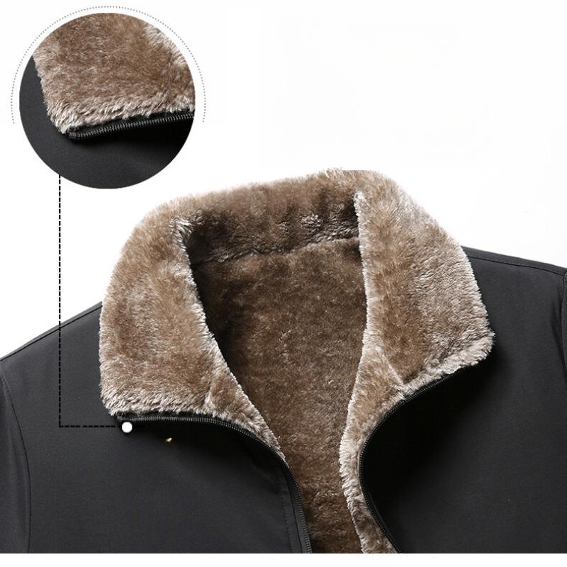 Winter Jackets for Men Middle Aged and Elderly Jacket Coat Comfortable Padded and Thickened Casual Jacket Men's Father Senior Clothing Large Size