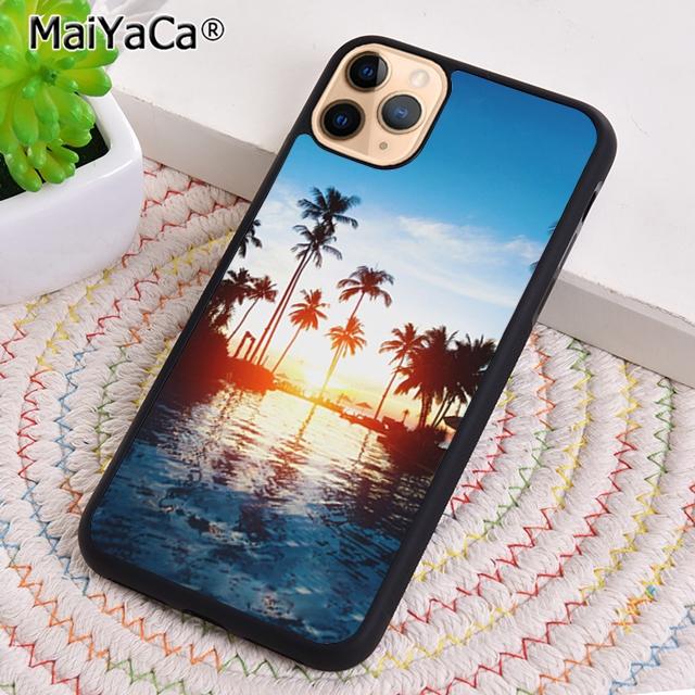 Закат пальмы Чехол для телефона Для iPhone 17 Air 16 pro max 15 14 plus 12 13 Чехол-оболочка coque