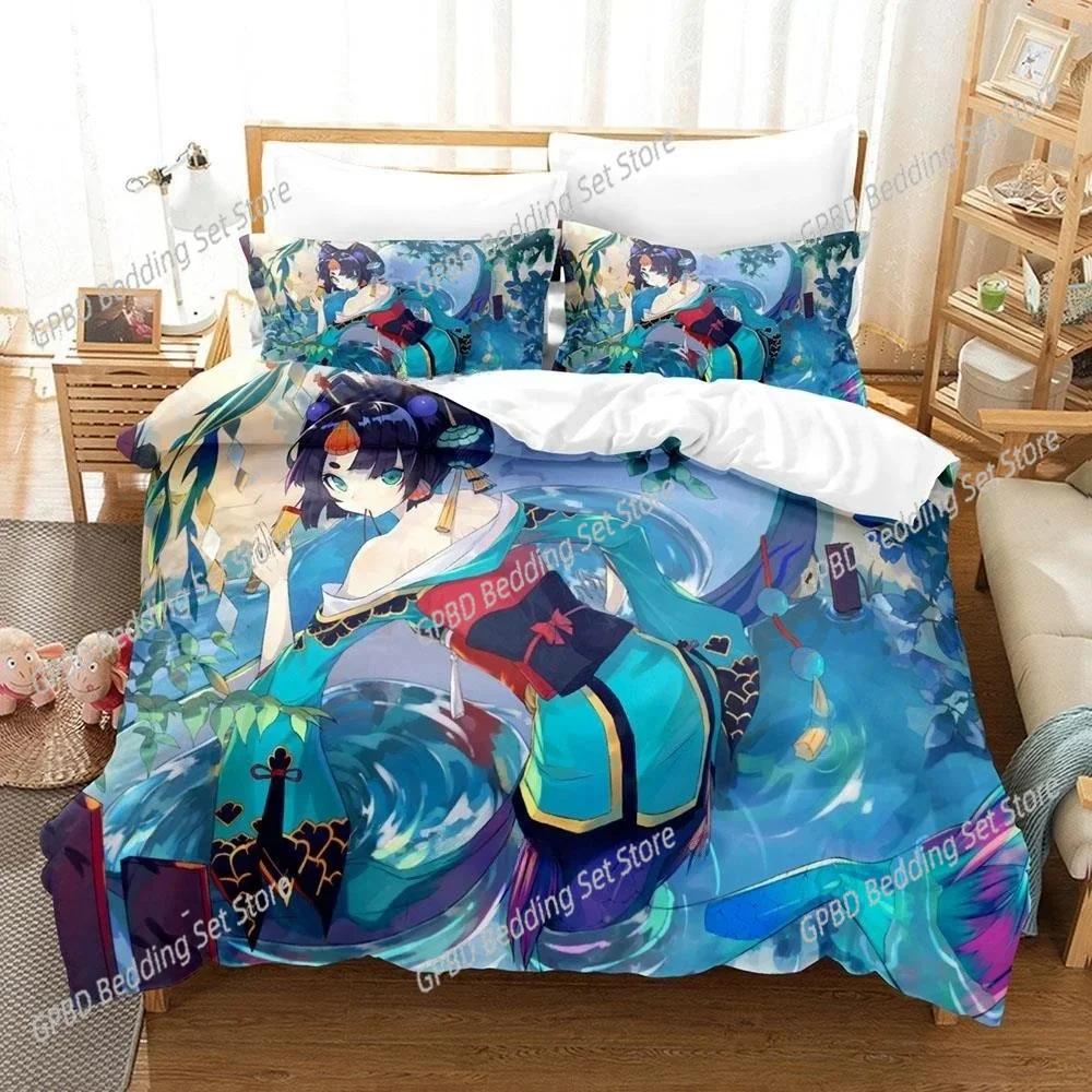 3D-печать Игра Kawaii Girls Onmyoji Постельное белье Комплект односпальных двуспальных кроватей Queen King Size для взрослых и детей Спальня Пододеяльники Комплекты