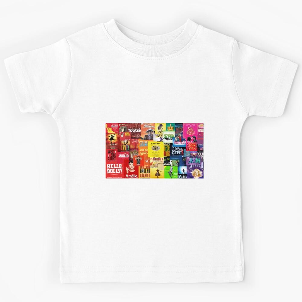 Rainbow Broadway Collage Kids T-Shirt