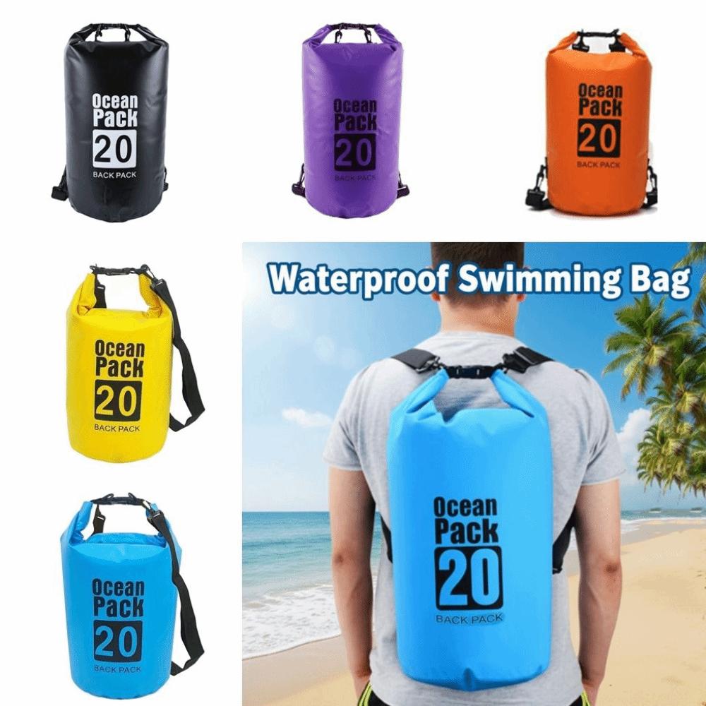 20L Waterproof Dry Bag Large-Capacity Beach Backpack Swimming Bucket Bag  Fishing Hiking
