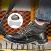 2025 Новые мужские рабочие ботинки со стальным подноском, противоударные, устойчивые к проколам, строительные защитные ботинки с язычком, водонепроницаемые, износостойкие